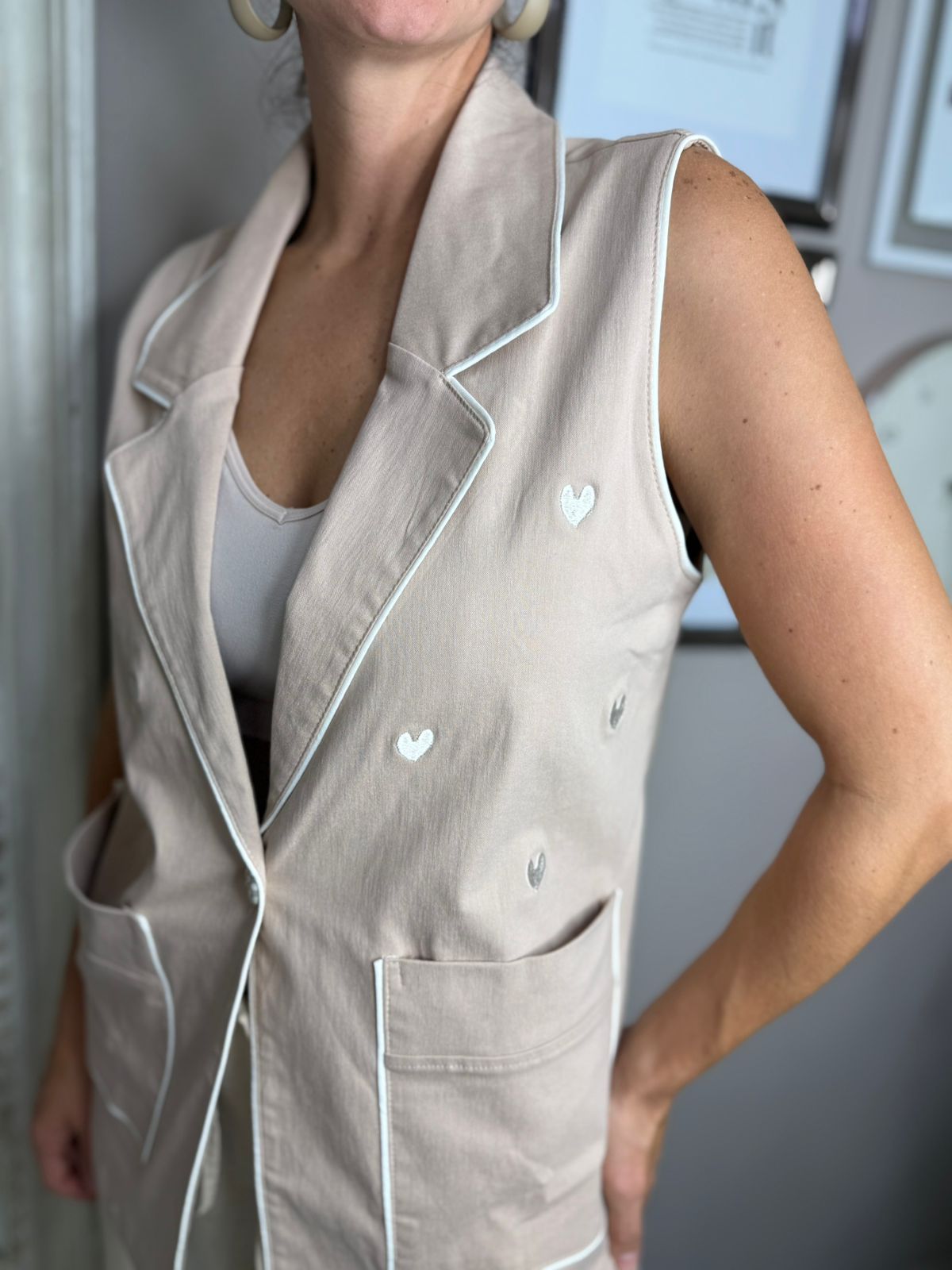 Chaleco Maxi Bordado